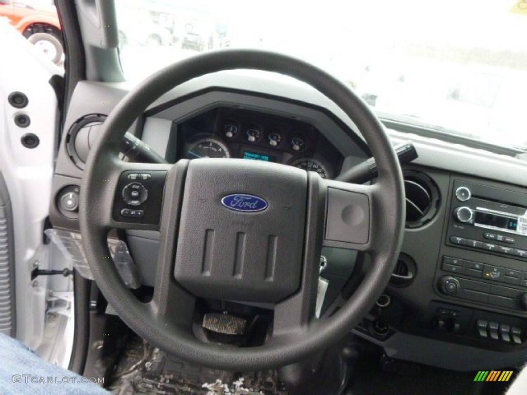2014 Ford F450 Super Duty XL Regular Cab 4x4 Dump Truck Steel Steering Wheel Photo #90200855