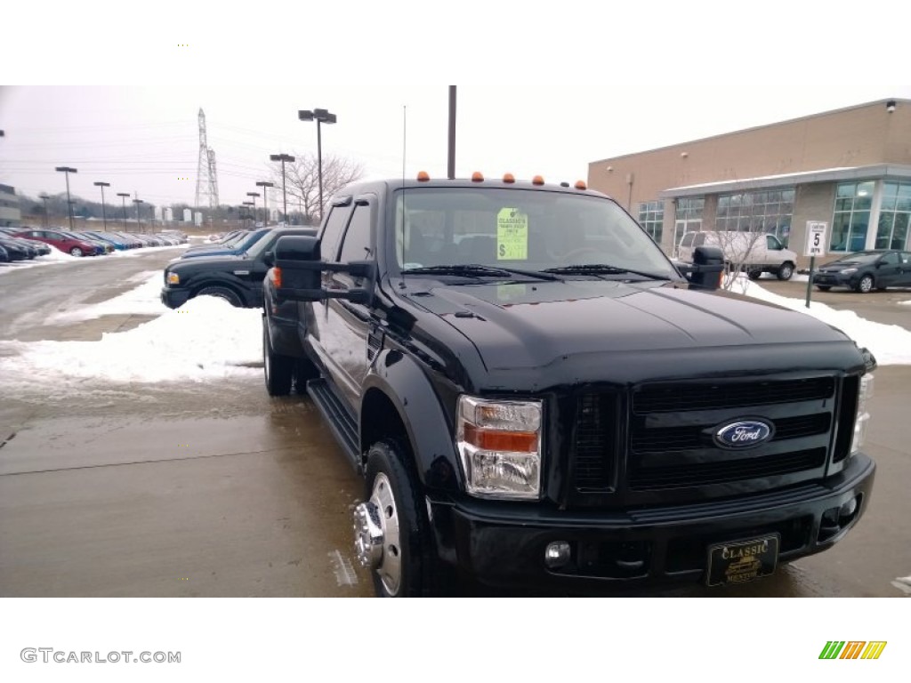 2008 F450 Super Duty King Ranch Crew Cab 4x4 Dually - Black / Chaparral Leather photo #3