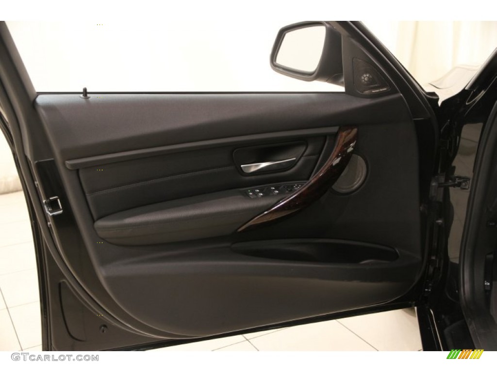2013 BMW 3 Series 335i xDrive Sedan Black Door Panel Photo #90203465