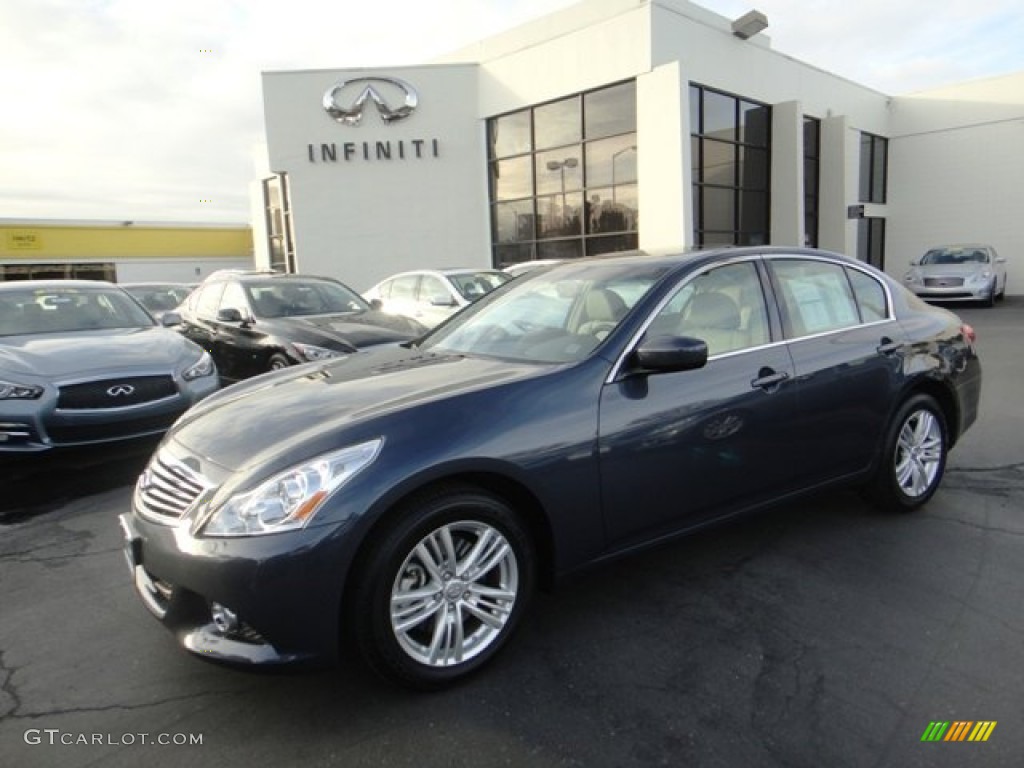 2012 G 37 x AWD Sedan - Blue Slate / Stone photo #1