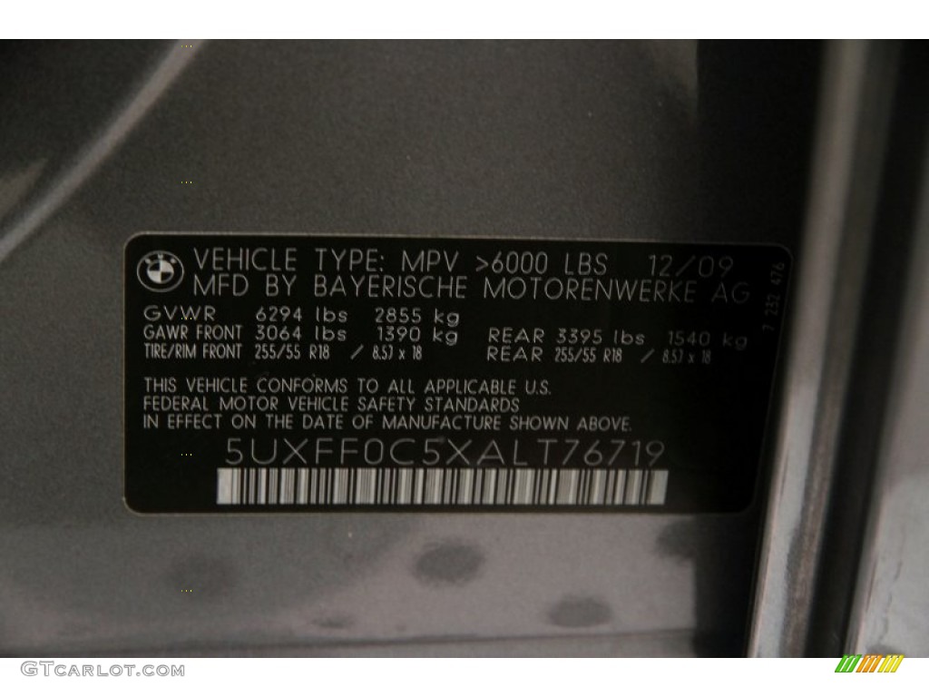 2010 X5 xDrive35d - Space Grey Metallic / Black photo #46
