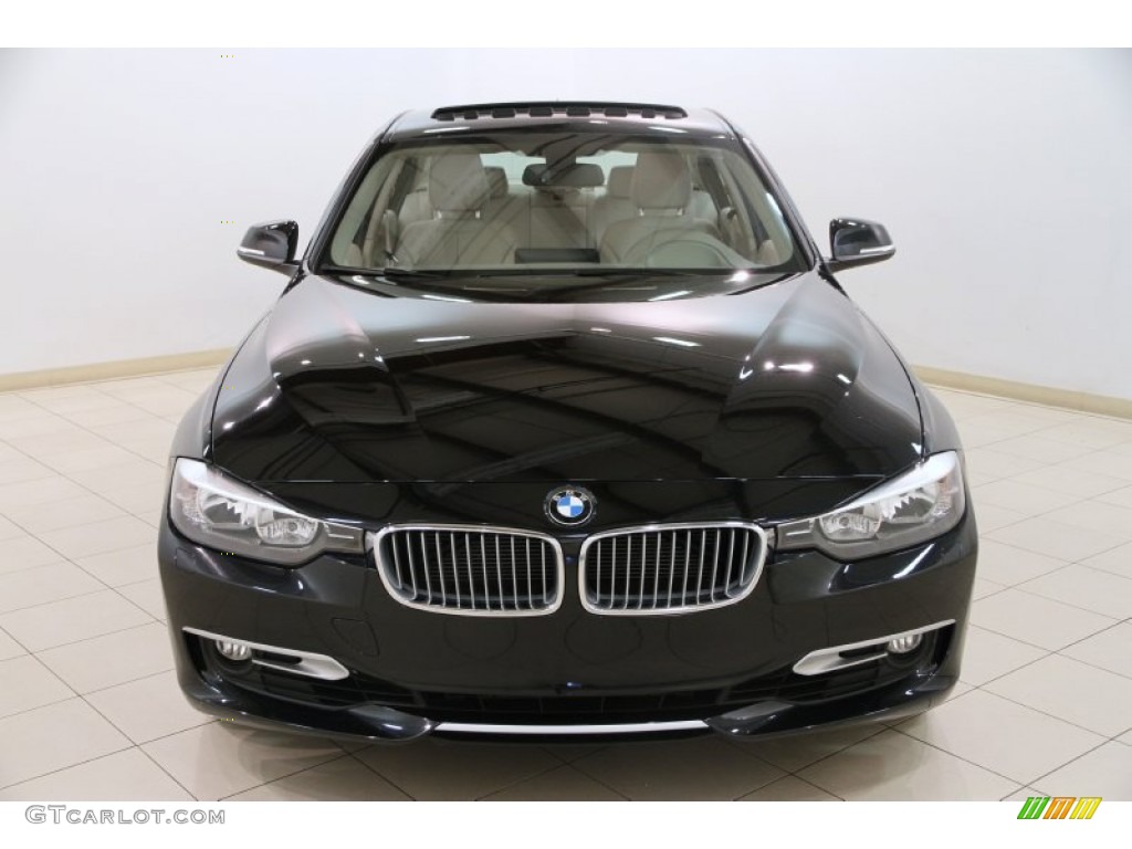 2013 3 Series 328i xDrive Sedan - Black Sapphire Metallic / Veneto Beige photo #2