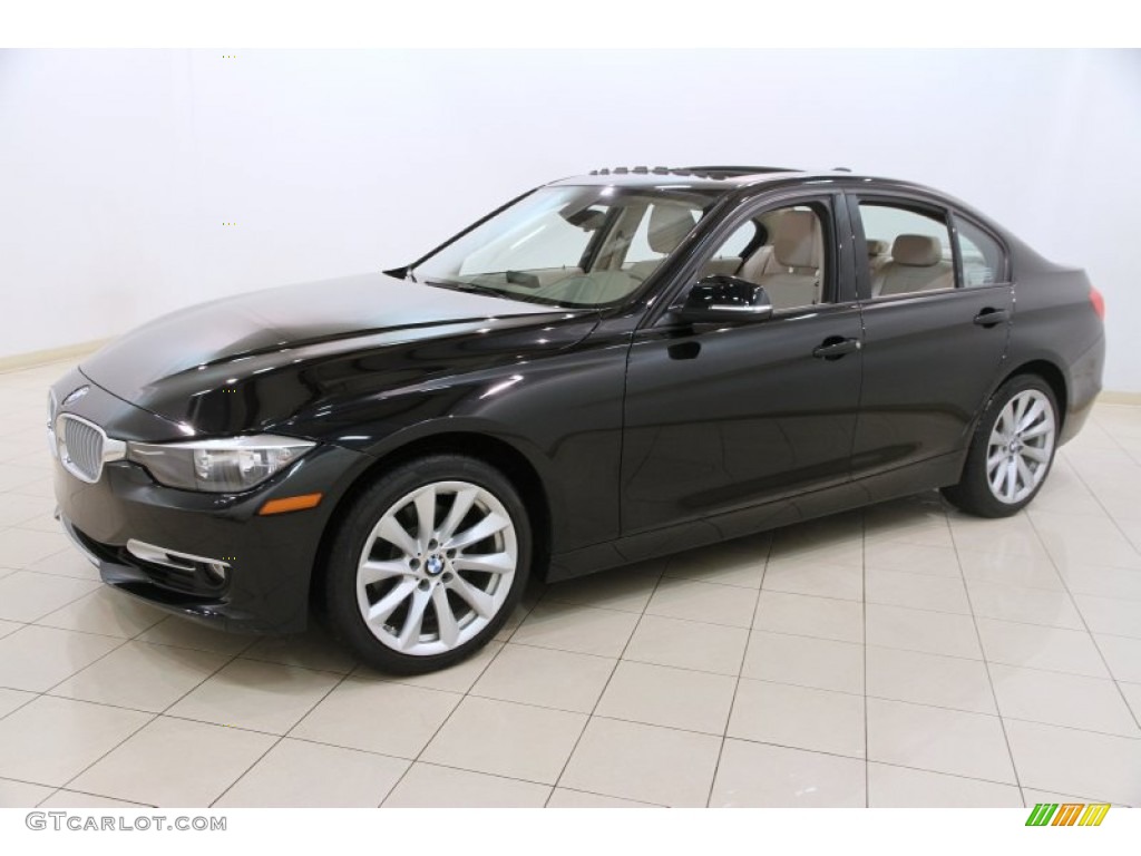 2013 3 Series 328i xDrive Sedan - Black Sapphire Metallic / Veneto Beige photo #3