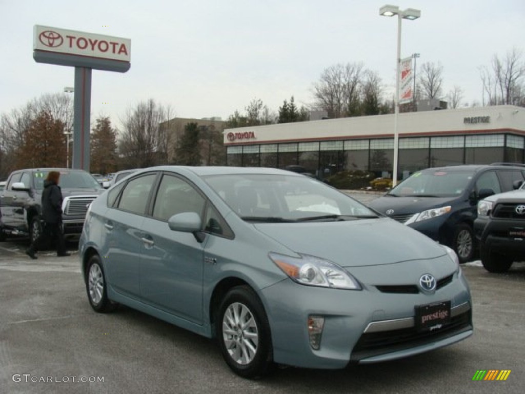 2012 Prius Plug-in Hybrid - Sea Glass Pearl / Dark Gray photo #1