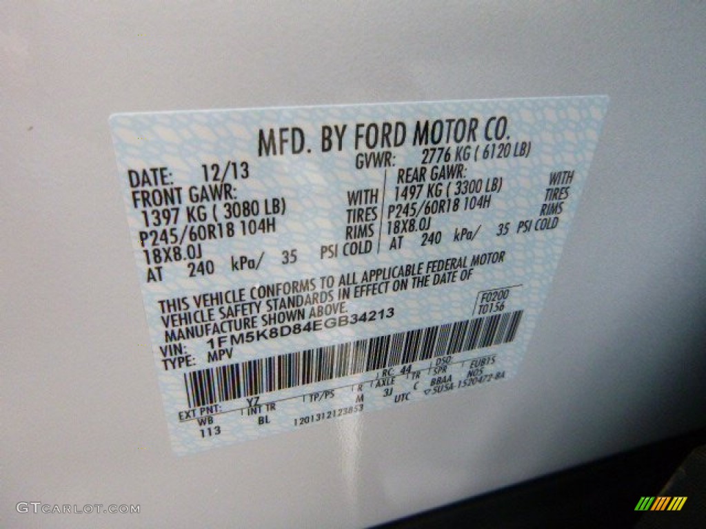 2014 Explorer XLT 4WD - Oxford White / Medium Light Stone photo #14