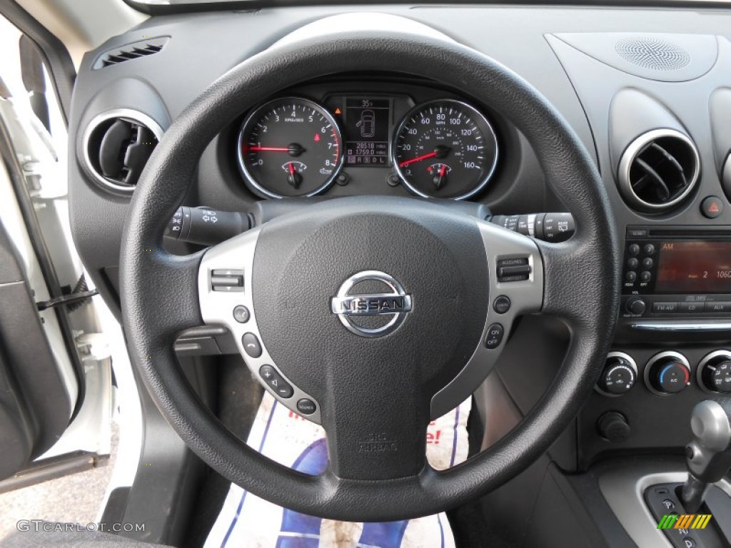 2011 Rogue SV AWD - Pearl White / Black photo #24