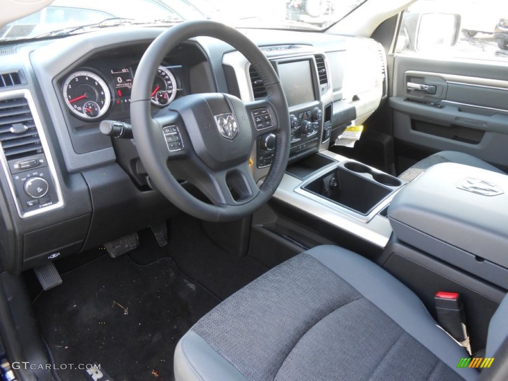 Black/Diesel Gray Interior 2014 Ram 1500 Big Horn Quad Cab 4x4 Photo #90210308
