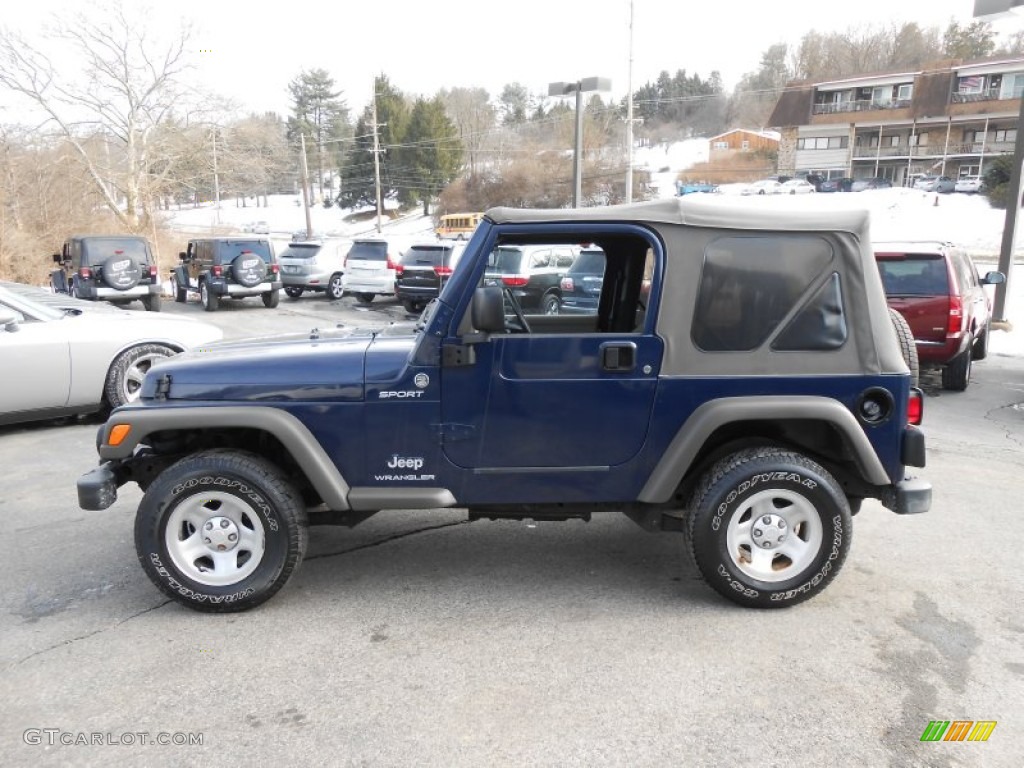 2006 Wrangler Sport 4x4 - Midnight Blue Pearl / Dark Slate Gray photo #4