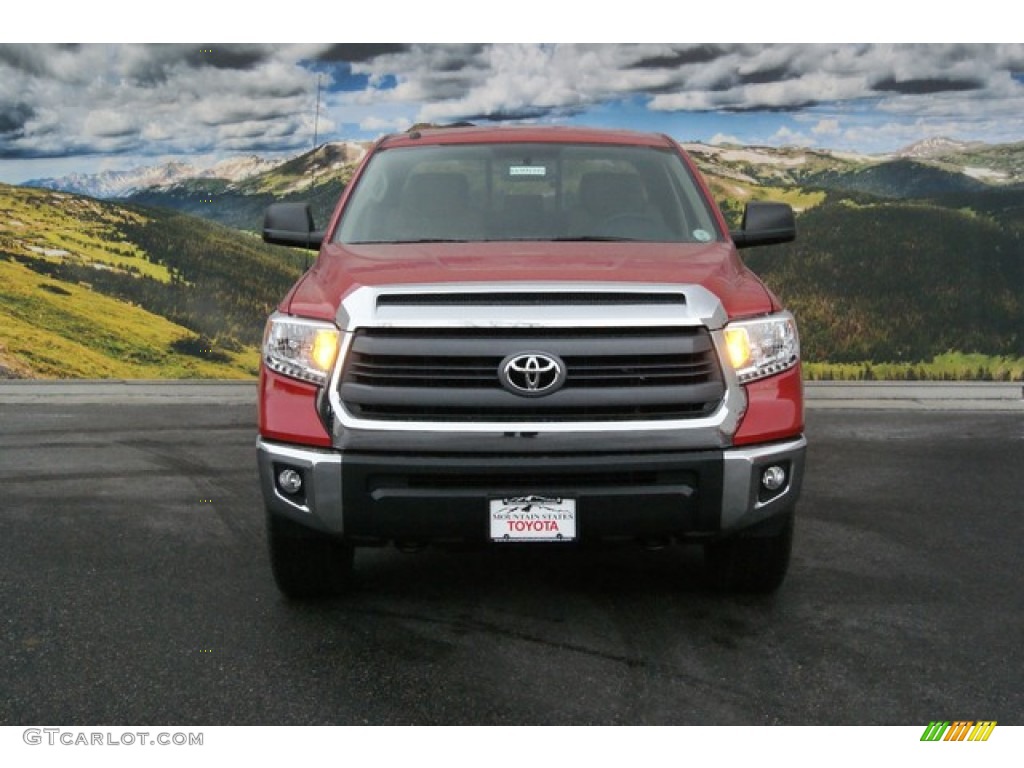 2014 Tundra SR5 Double Cab 4x4 - Barcelona Red Metallic / Sand Beige photo #2