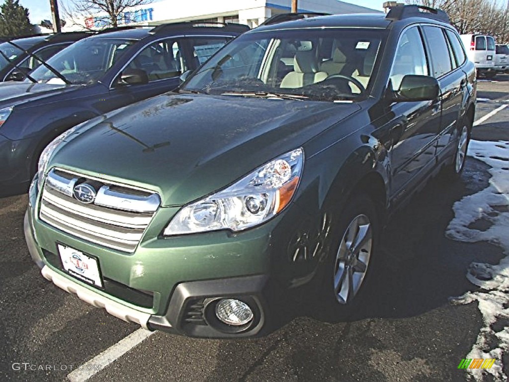 2014 Outback 2.5i Limited - Cypress Green Pearl / Ivory photo #1