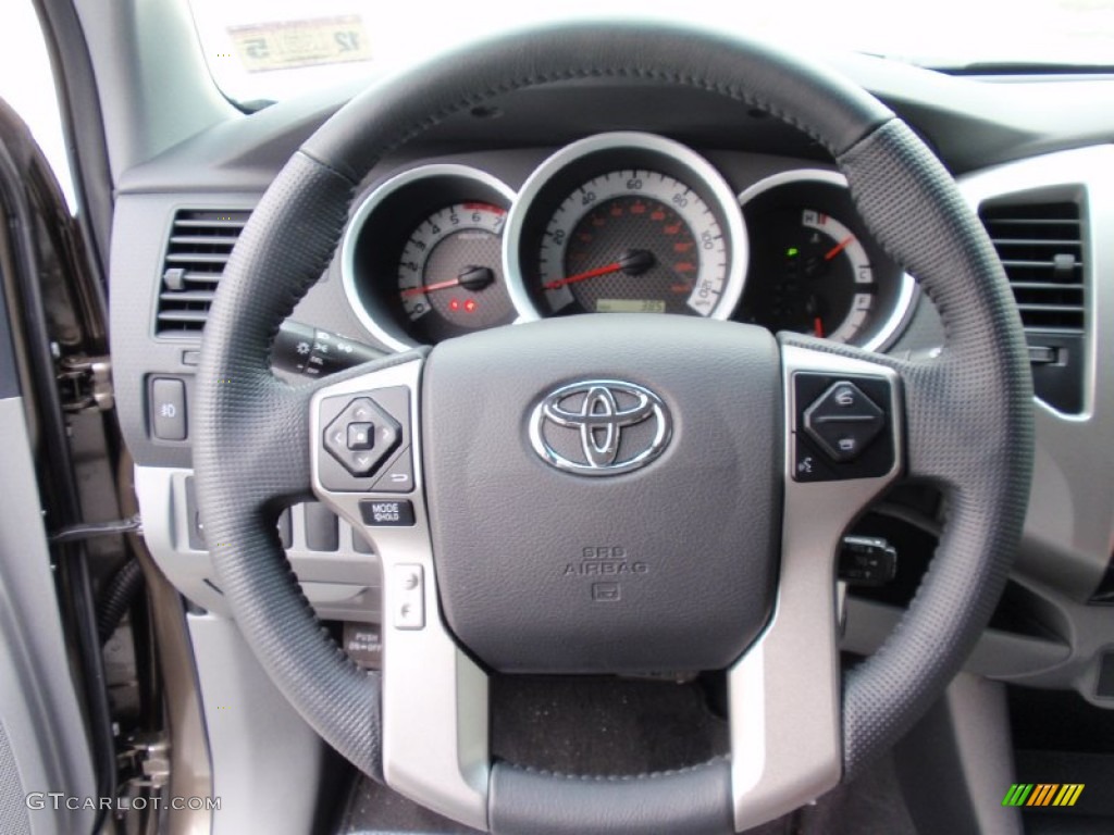 2014 Toyota Tacoma V6 TRD Double Cab Graphite Steering Wheel Photo #90215921