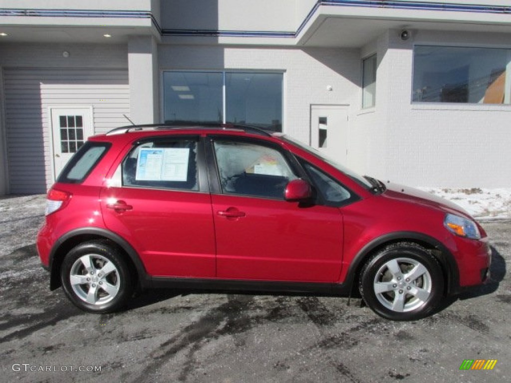 Crimson Red Metallic 2012 Suzuki SX4 Crossover AWD Exterior Photo #90217634