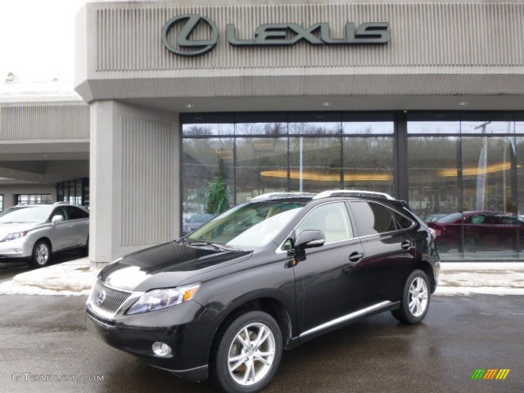 2010 RX 450h AWD Hybrid - Obsidian Black / Parchment/Brown Walnut photo #1