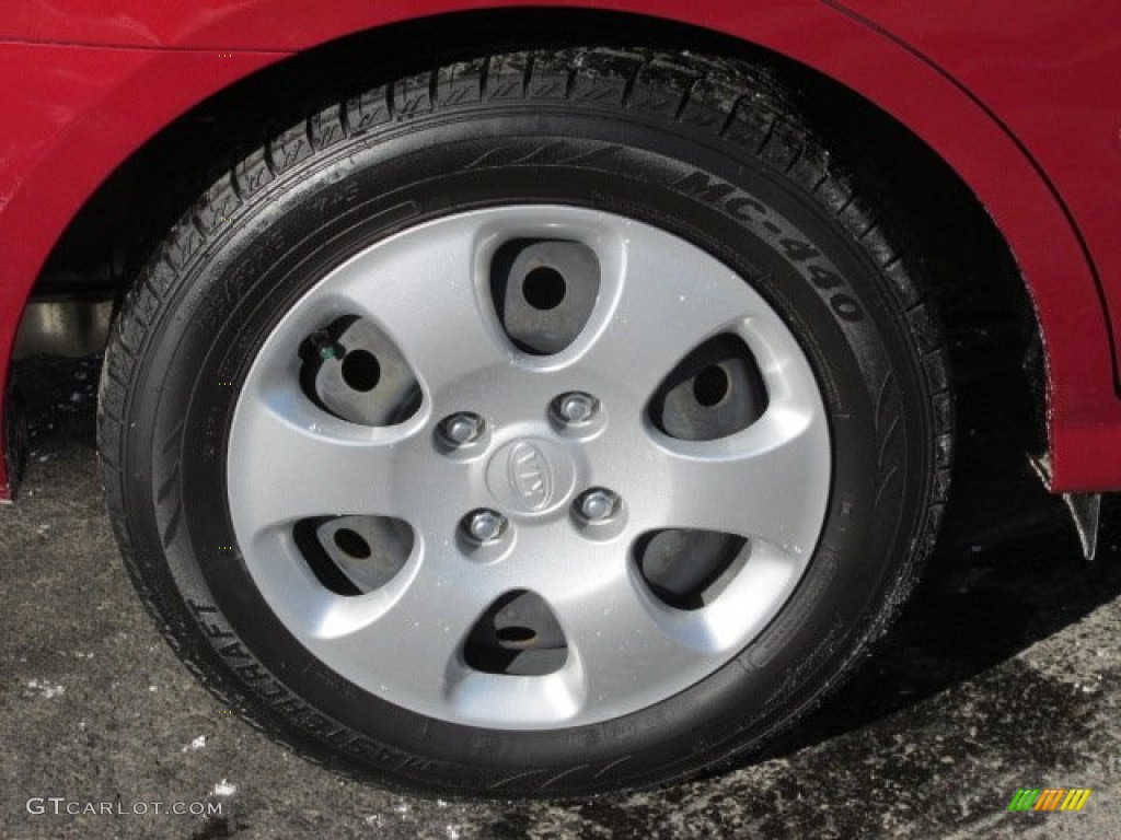 2009 Spectra EX Sedan - Spicy Red Metallic / Beige photo #3