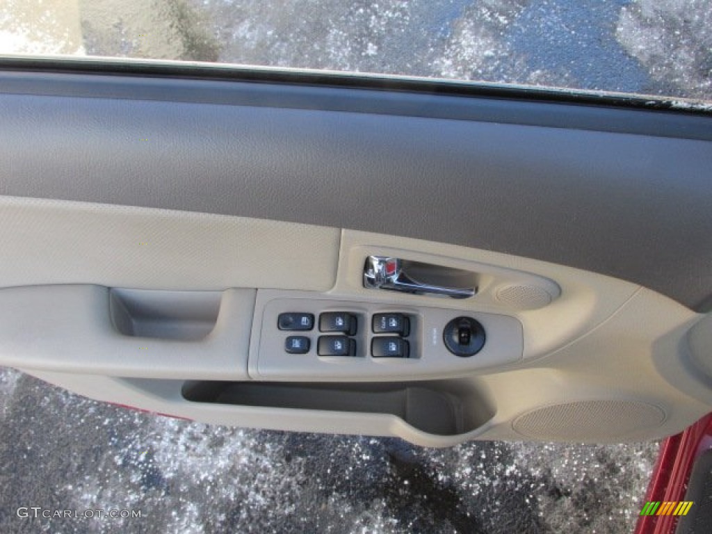 2009 Spectra EX Sedan - Spicy Red Metallic / Beige photo #11