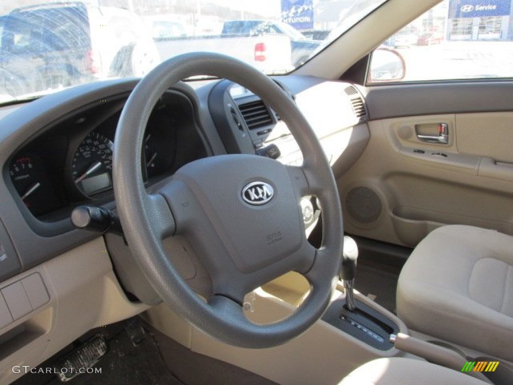 2009 Spectra EX Sedan - Spicy Red Metallic / Beige photo #12