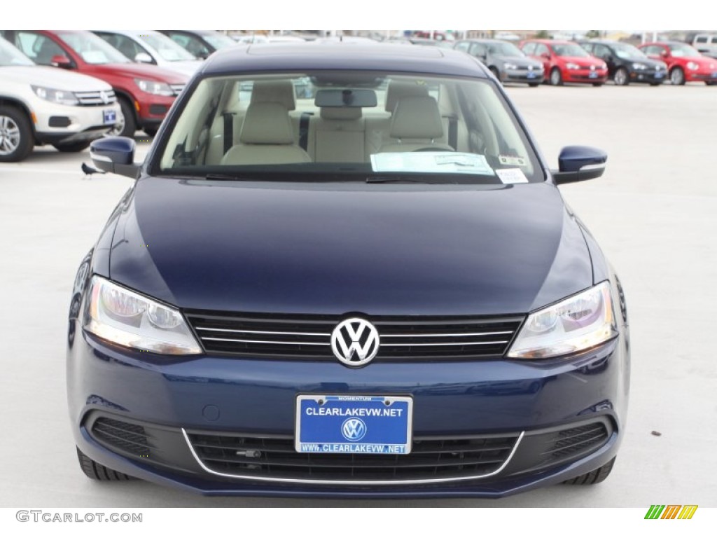 2014 Jetta TDI Sedan - Tempest Blue Metallic / Cornsilk Beige photo #2