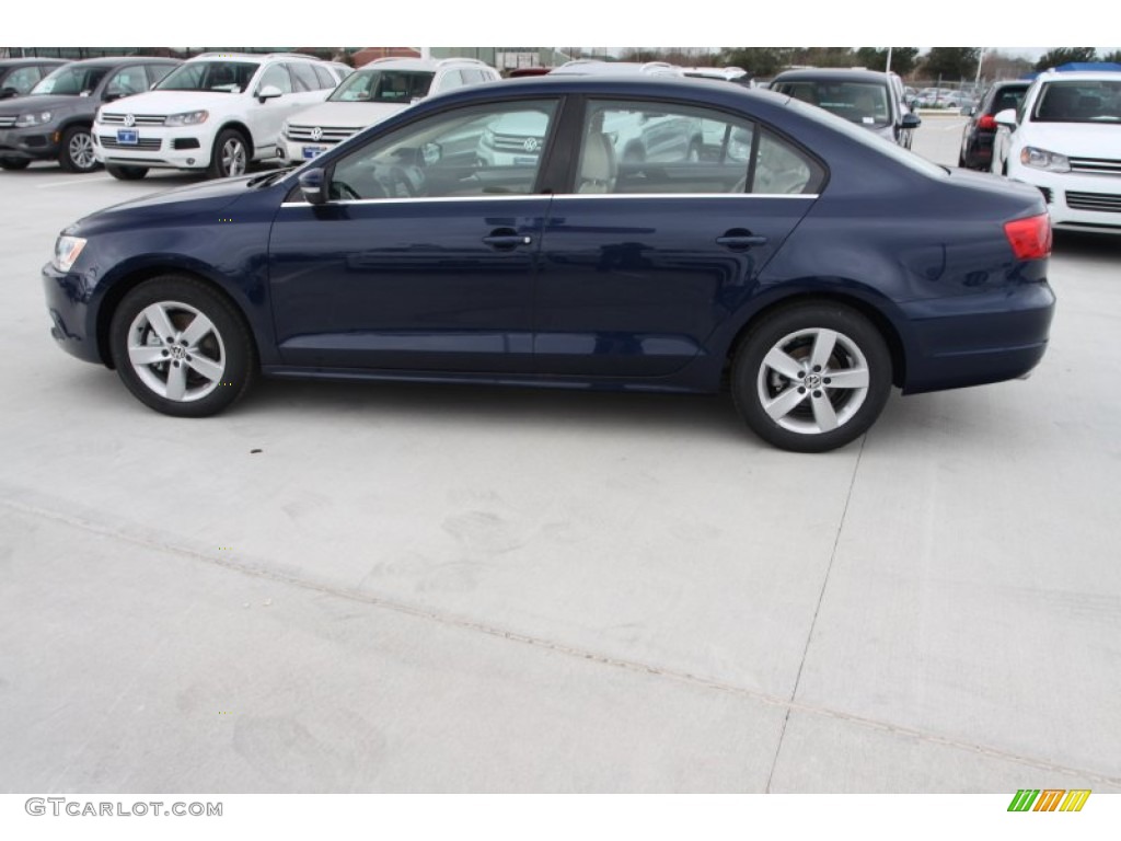 2014 Jetta TDI Sedan - Tempest Blue Metallic / Cornsilk Beige photo #5