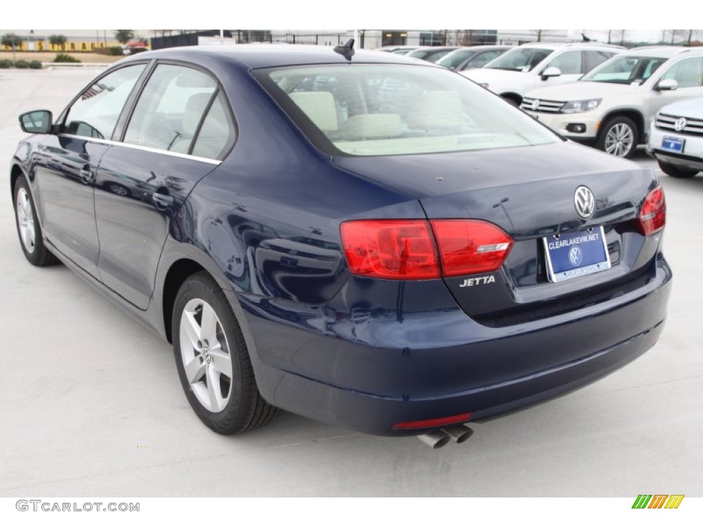 2014 Jetta TDI Sedan - Tempest Blue Metallic / Cornsilk Beige photo #6