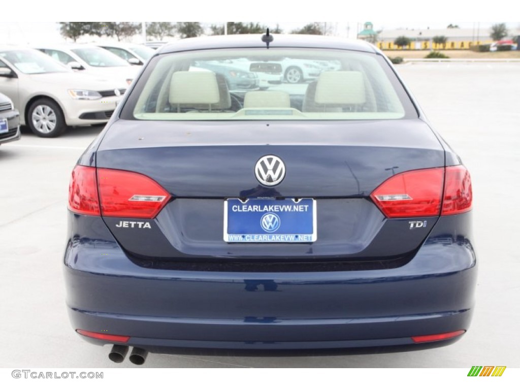 2014 Jetta TDI Sedan - Tempest Blue Metallic / Cornsilk Beige photo #7