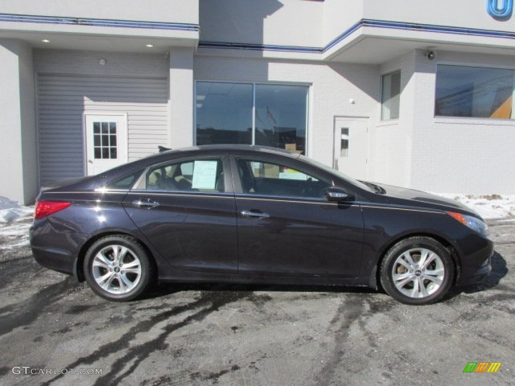 2011 Sonata Limited - Black Plum Pearl / Camel photo #2