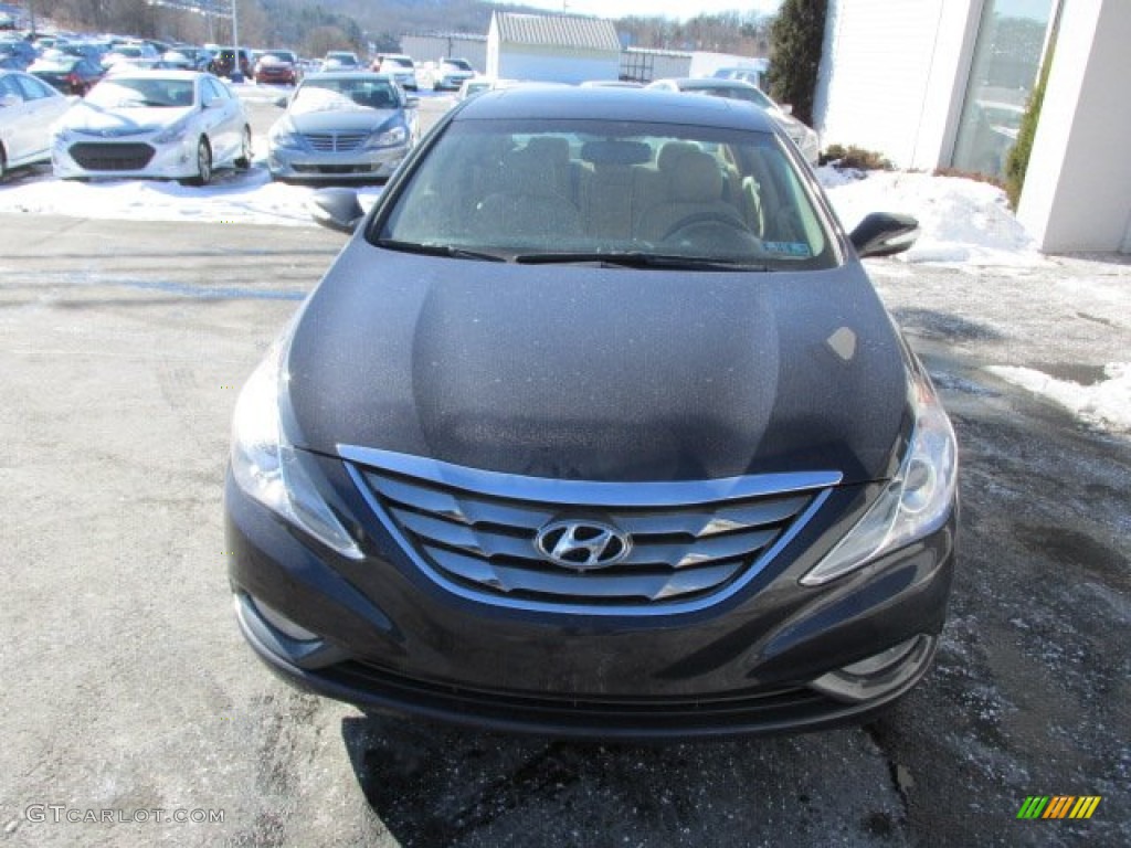 2011 Sonata Limited - Black Plum Pearl / Camel photo #5