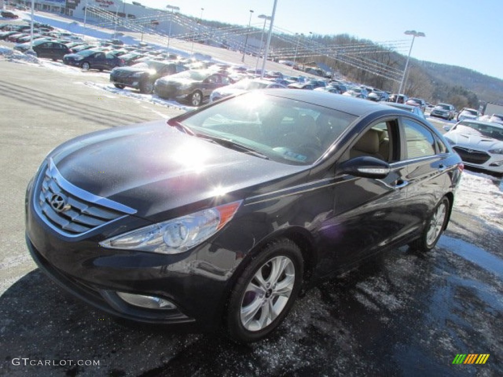 2011 Sonata Limited - Black Plum Pearl / Camel photo #6
