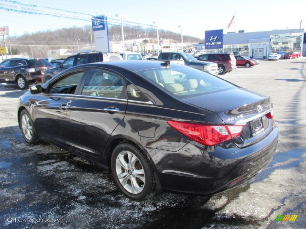 2011 Sonata Limited - Black Plum Pearl / Camel photo #7
