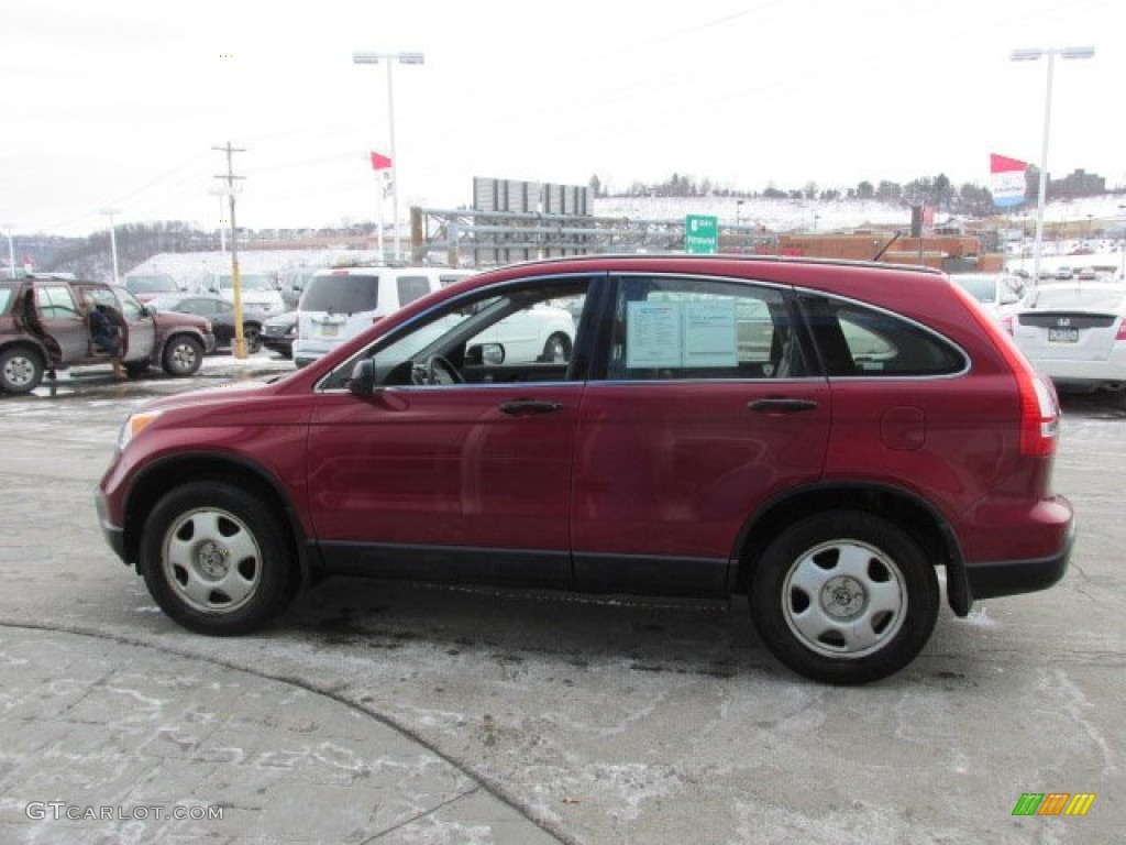 2008 CR-V LX 4WD - Tango Red Pearl / Gray photo #5