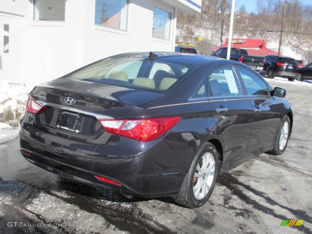 2011 Sonata Limited - Black Plum Pearl / Camel photo #9