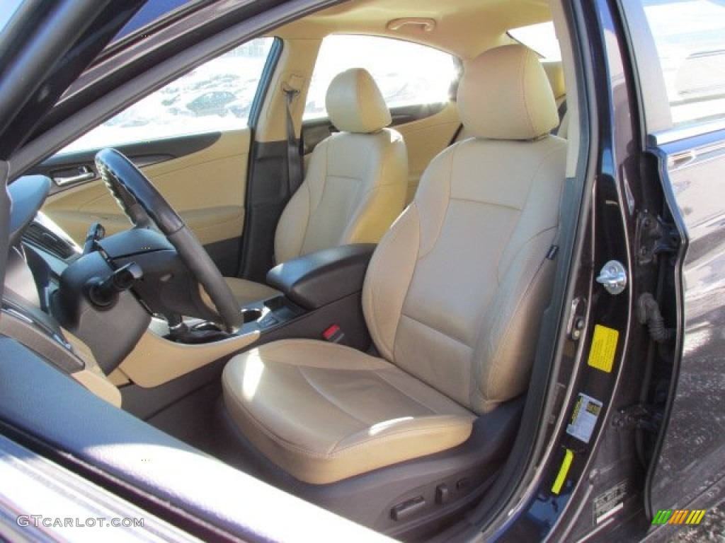 2011 Sonata Limited - Black Plum Pearl / Camel photo #13
