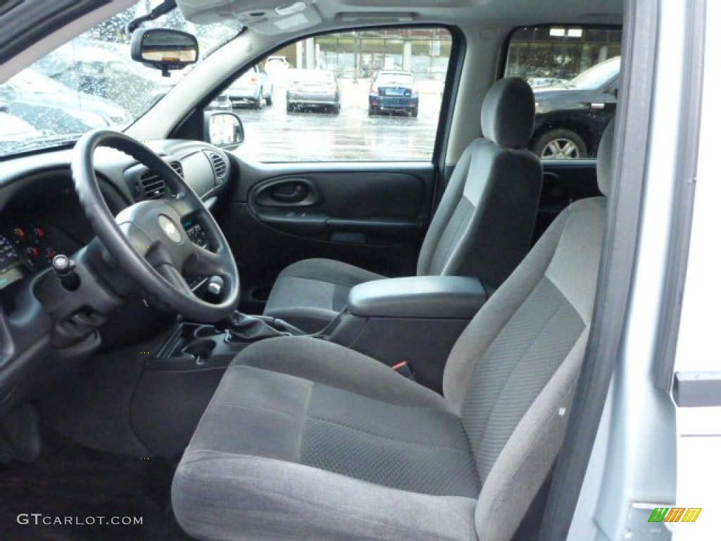 Ebony Interior 2008 Chevrolet TrailBlazer LS 4x4 Photo #90222374