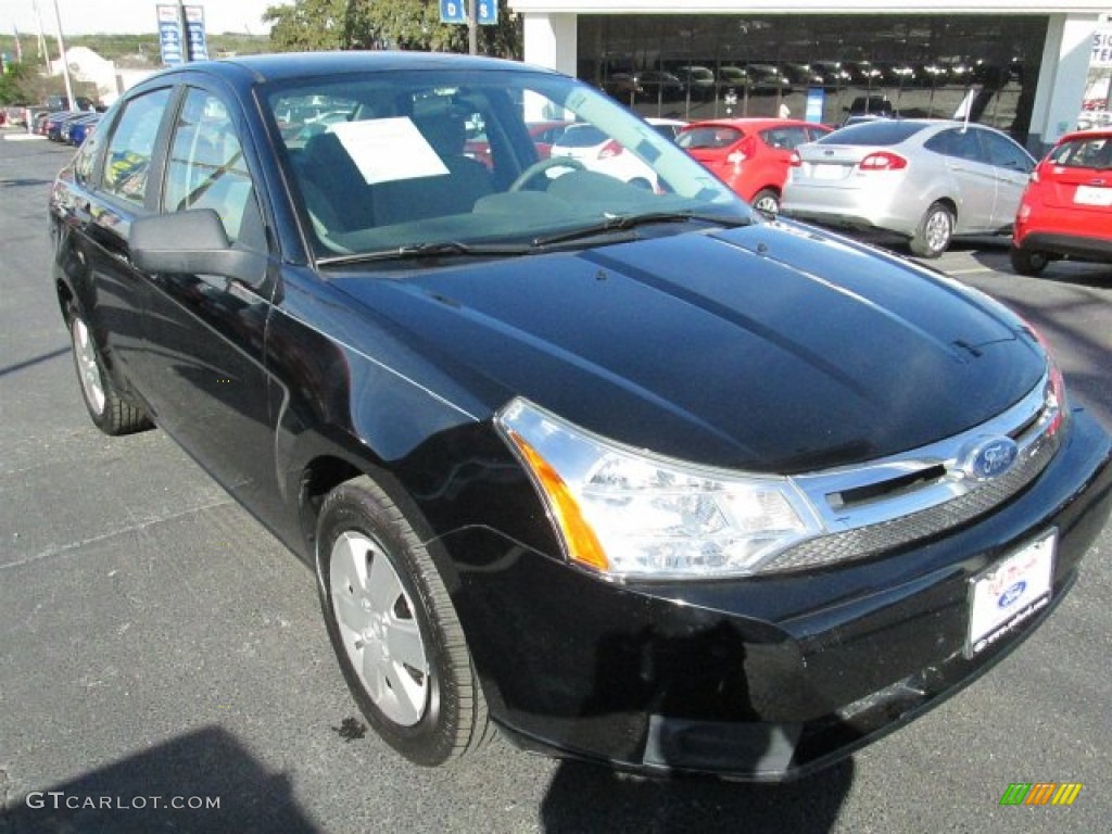 2011 Focus S Sedan - Ebony Black / Medium Stone photo #1