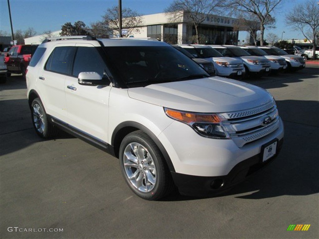2014 Explorer Limited - White Platinum / Charcoal Black photo #8