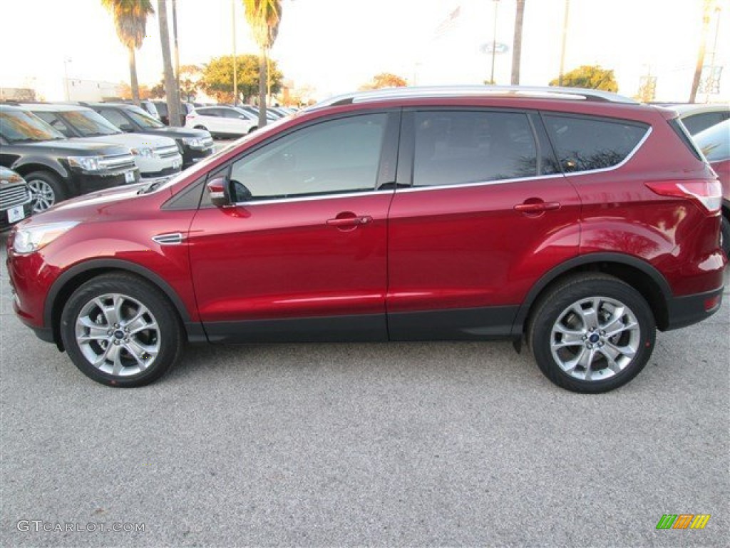 2014 Escape Titanium 1.6L EcoBoost - Ruby Red / Medium Light Stone photo #3