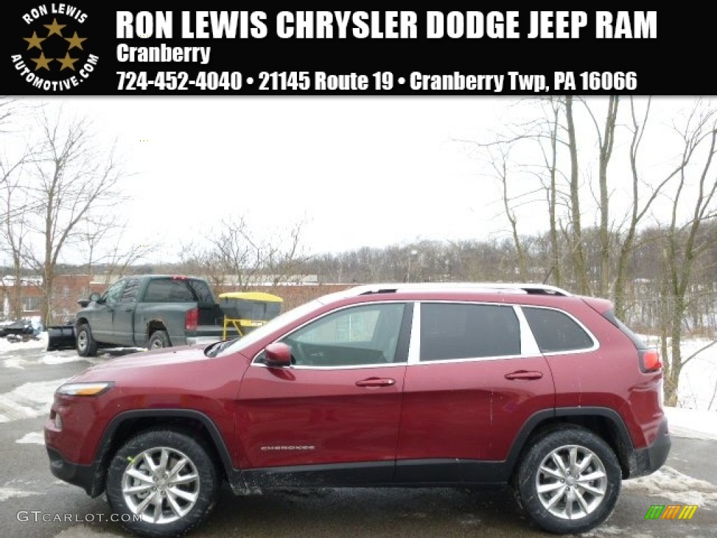 2014 Cherokee Limited 4x4 - Deep Cherry Red Crystal Pearl / Iceland - Black/Iceland Gray photo #1