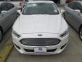 2014 White Platinum Ford Fusion Hybrid Titanium  photo #1