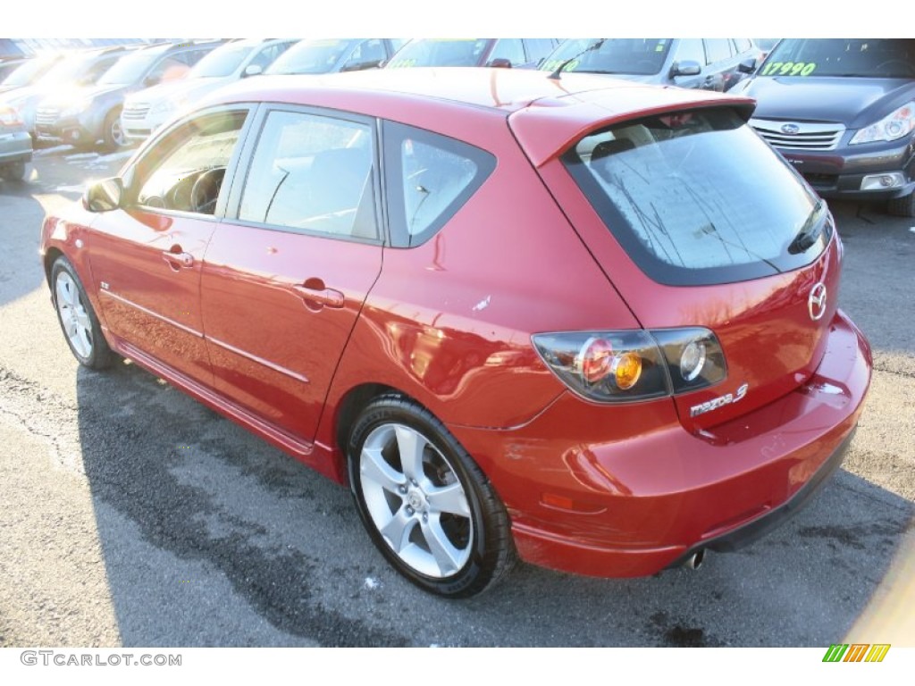 2004 MAZDA3 s Hatchback - Velocity Red / Black/Red photo #10