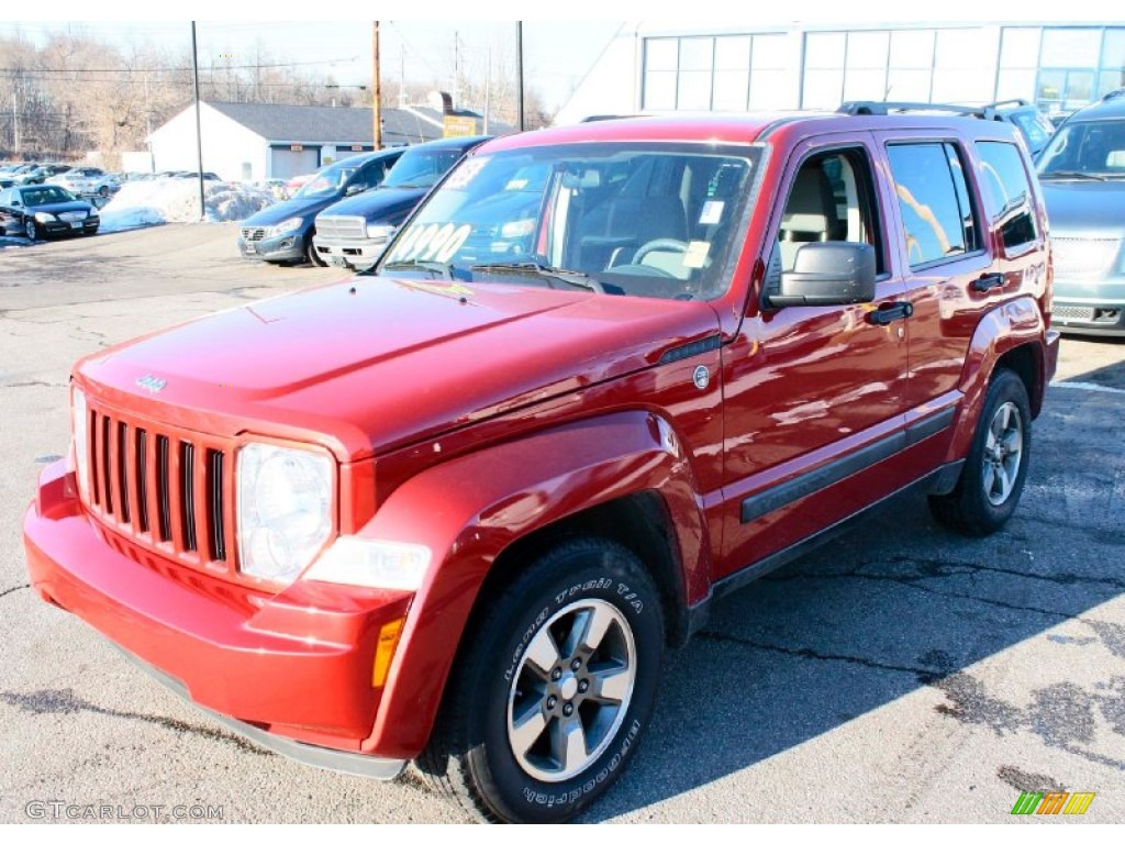 2008 Liberty Sport 4x4 - Red Rock Crystal Pearl / Pastel Slate Gray photo #3