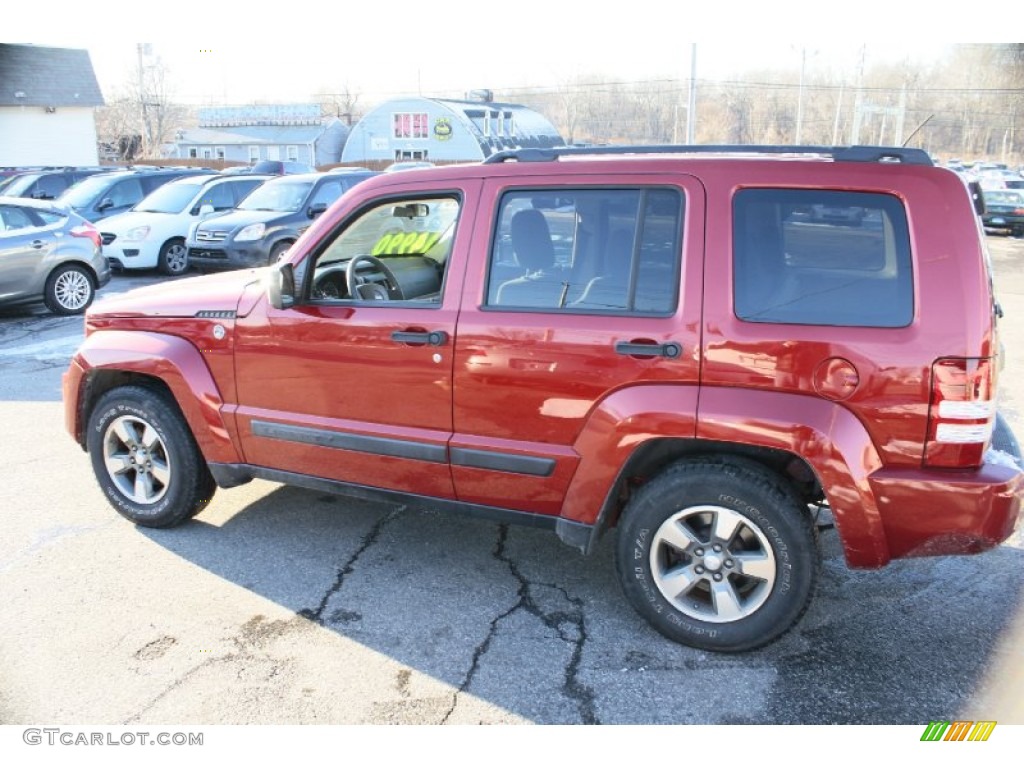 2008 Liberty Sport 4x4 - Red Rock Crystal Pearl / Pastel Slate Gray photo #11