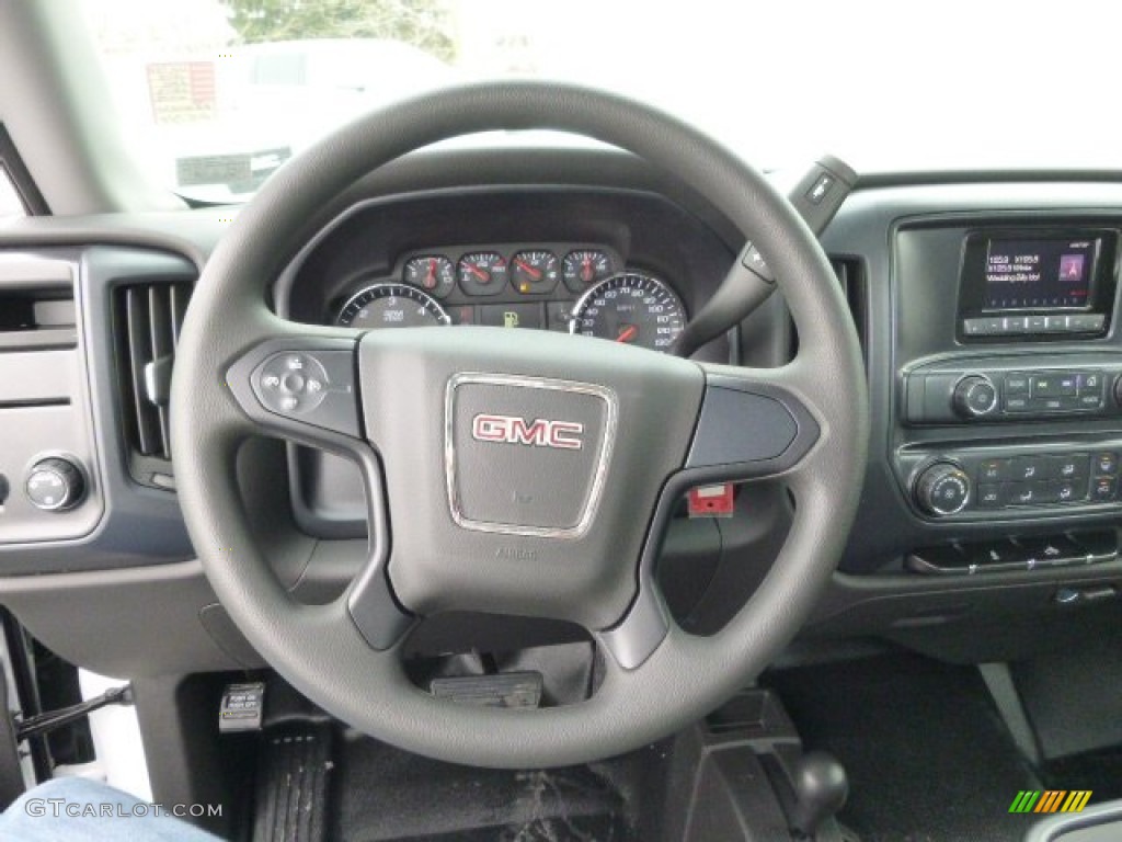 2014 GMC Sierra 1500 Regular Cab 4x4 Jet Black/Dark Ash Steering Wheel Photo #90231368