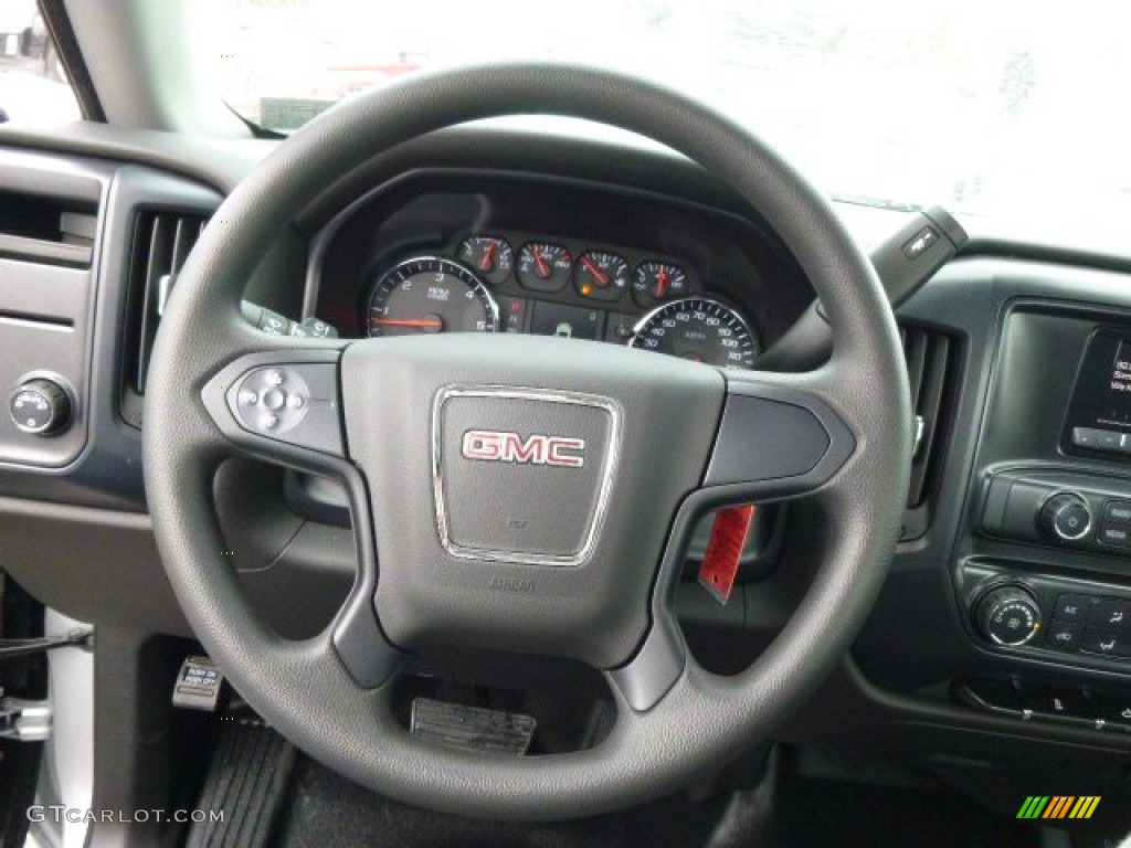 2014 GMC Sierra 1500 Regular Cab Jet Black Steering Wheel Photo #90232355