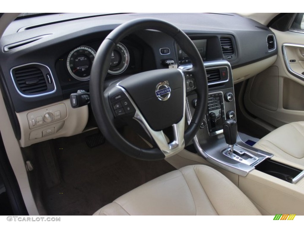 2012 S60 T5 - Black Sapphire Metallic / Soft Beige photo #8