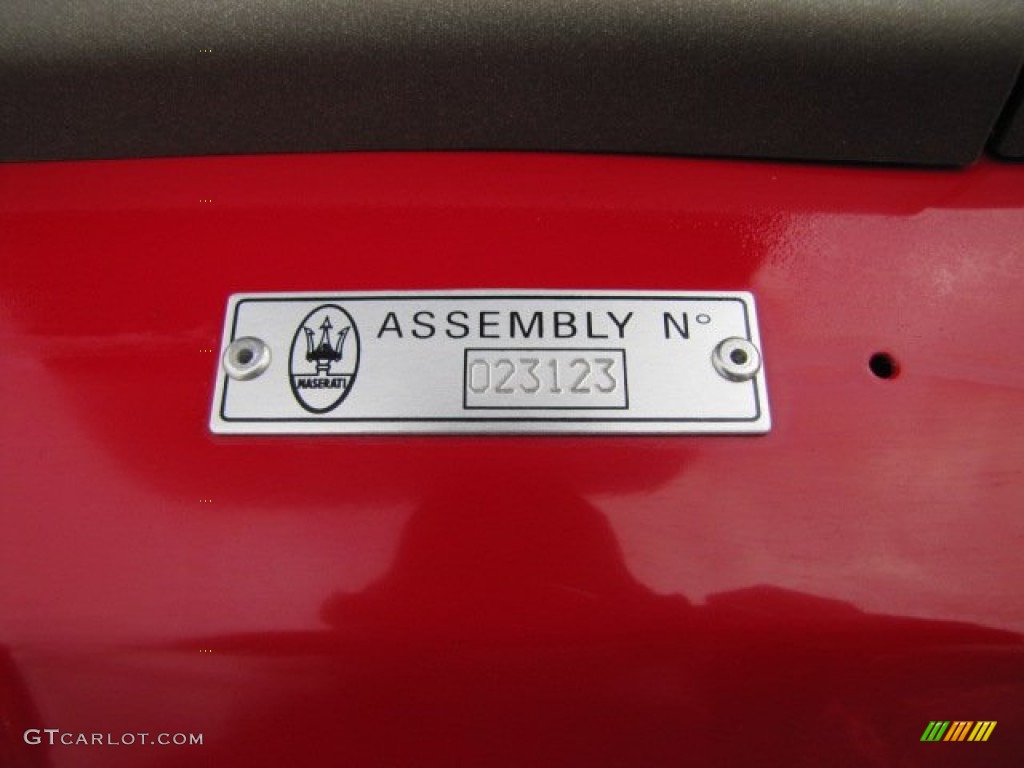 2006 Maserati GranSport Coupe Info Tag Photo #90238220