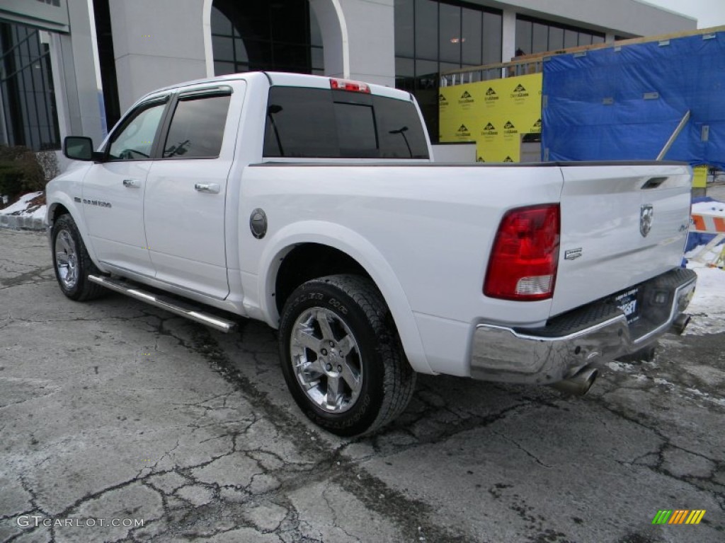 2012 Ram 1500 Laramie Crew Cab 4x4 - Bright White / Light Pebble Beige/Bark Brown photo #9