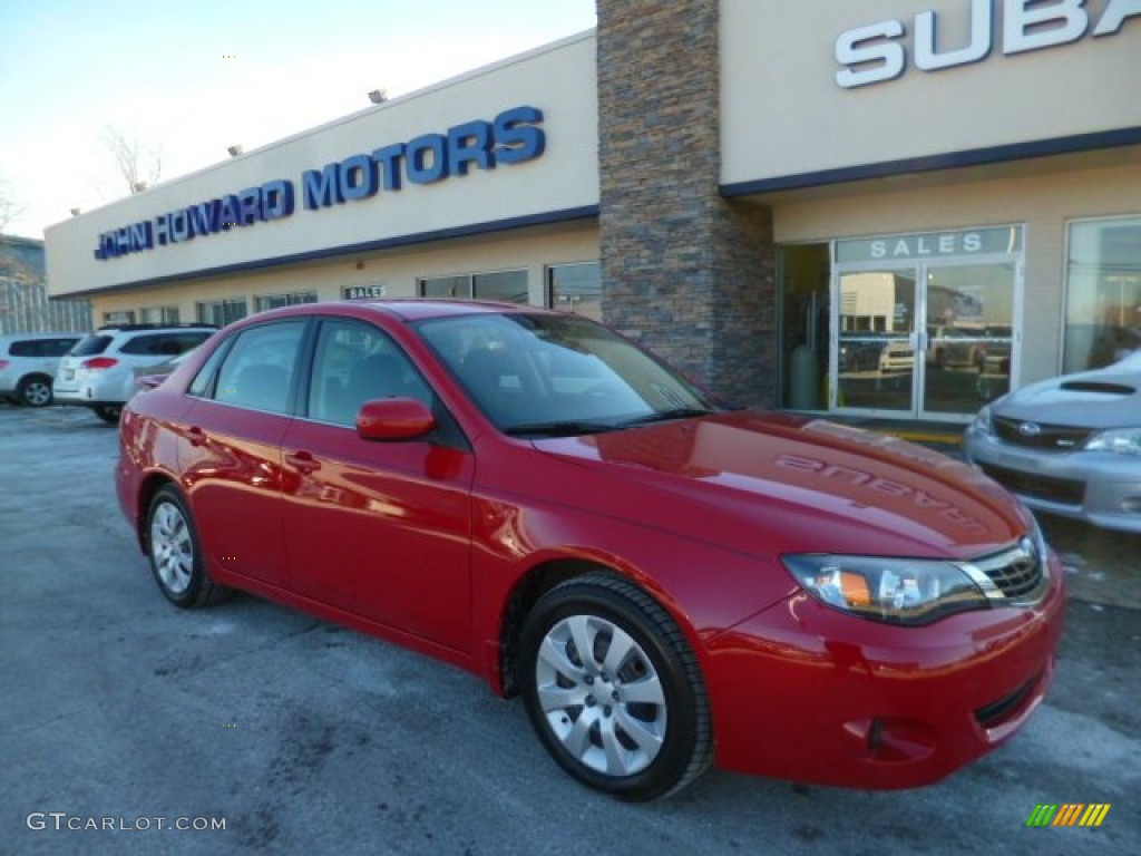 2009 Impreza 2.5i Sedan - Lightning Red / Carbon Black photo #1