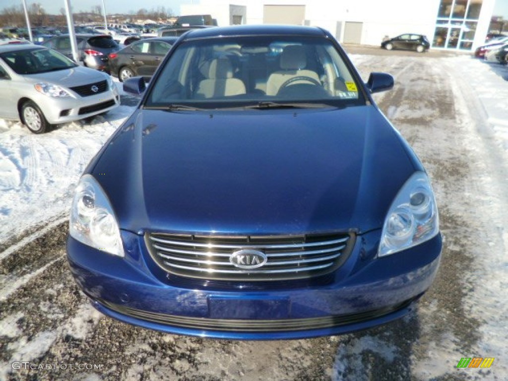 2008 Optima LX - Deep Ocean Blue / Gray photo #2