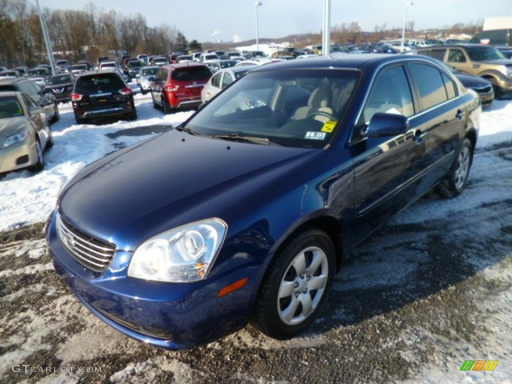2008 Optima LX - Deep Ocean Blue / Gray photo #3