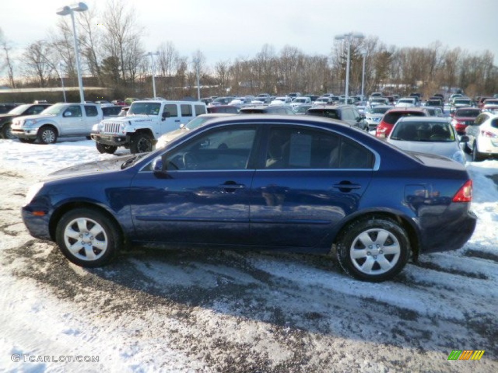 2008 Optima LX - Deep Ocean Blue / Gray photo #8