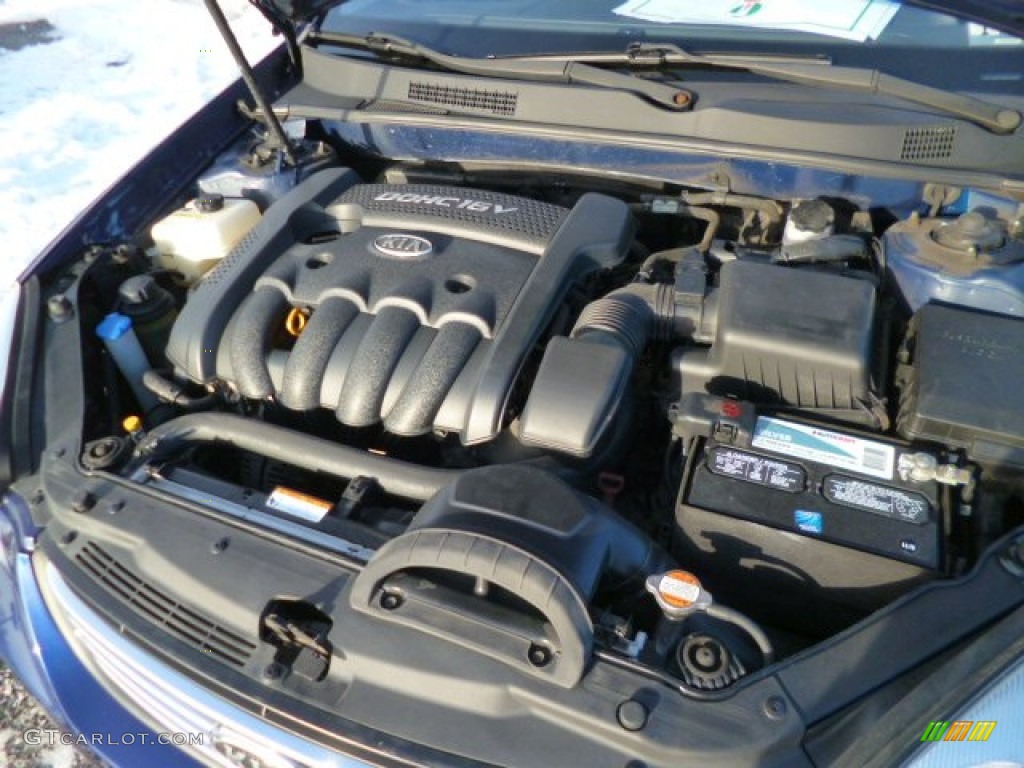 2008 Optima LX - Deep Ocean Blue / Gray photo #18